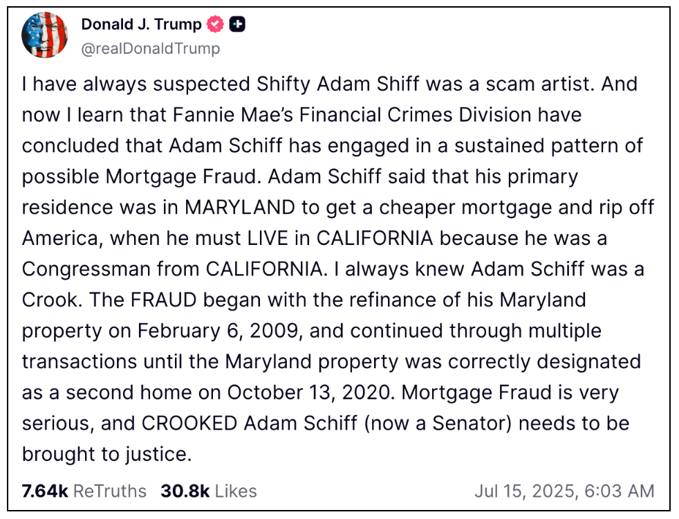 Trump on Truth Social
