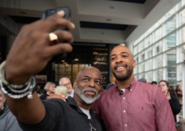 Mandela Barnes and LeVar Burton