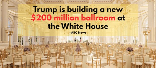 ABC News Headline: Trump is building a new $200 million ballroom at the White House