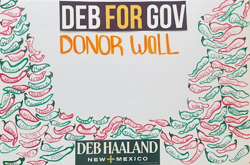 Deb Haaland Donor Wall