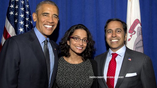 Barack Obama and Raja Krishnamoorthi